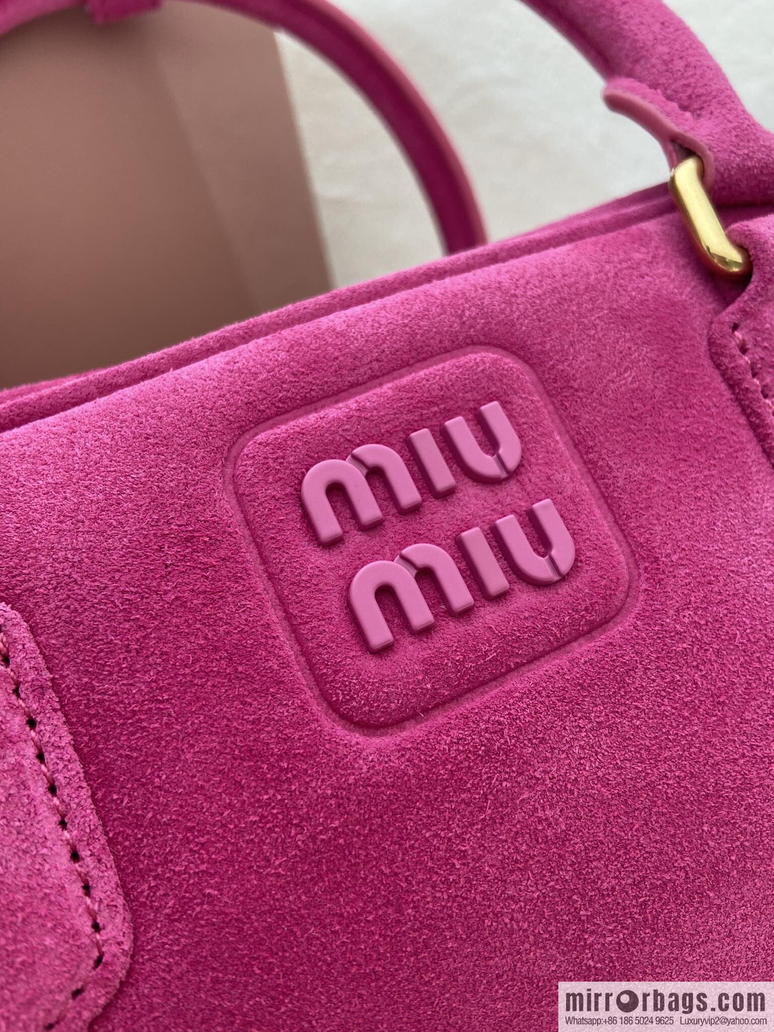MIUMIU new bowling bag 5BB148 suede large