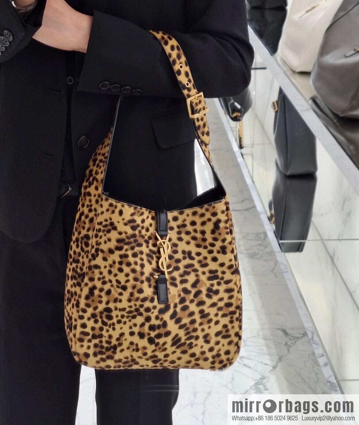 YSL 𝗛𝗢𝗕𝗢 ♡ leopard print, medieval underarm bag 713938