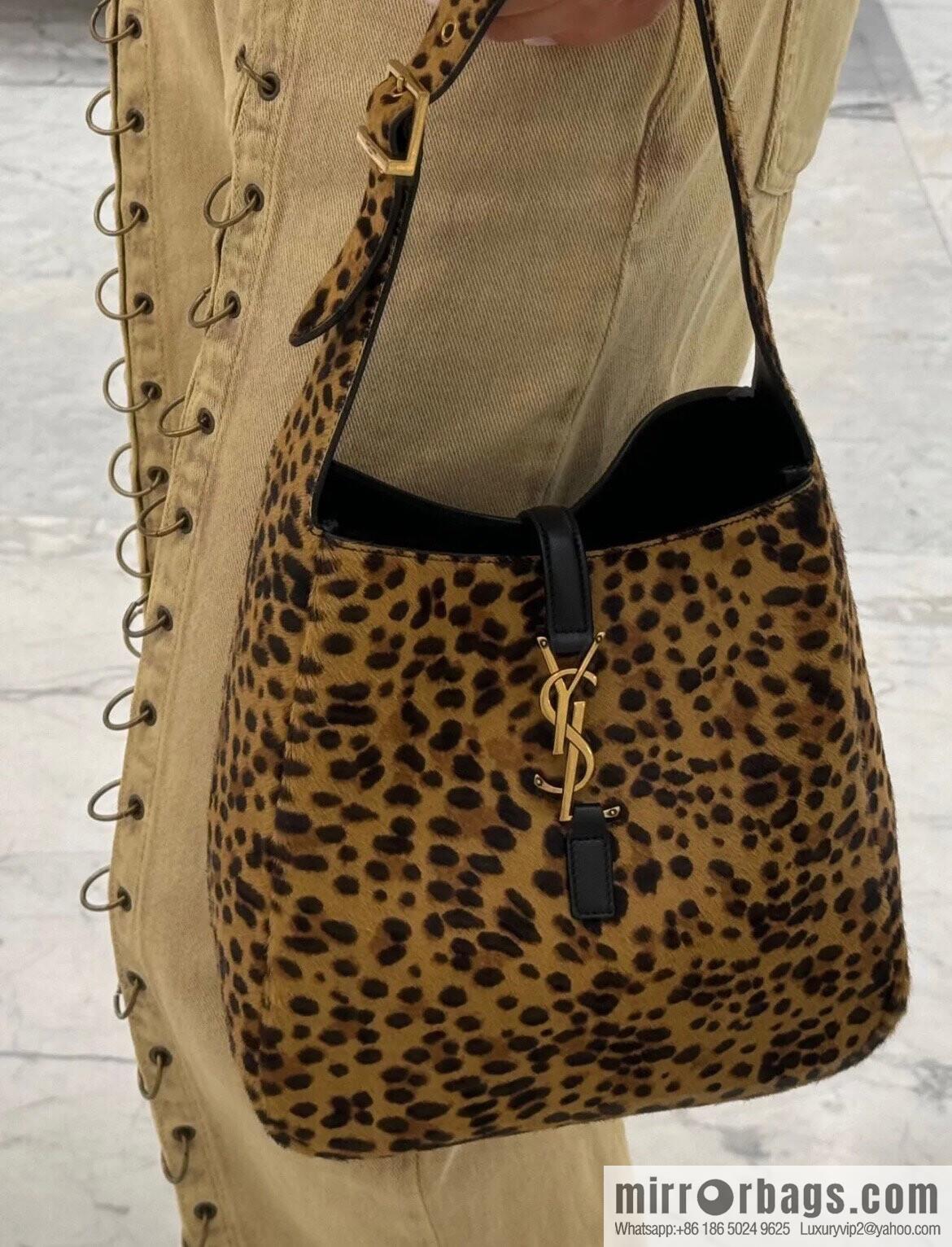 YSL 𝗛𝗢𝗕𝗢 ♡ leopard print, medieval underarm bag 713938