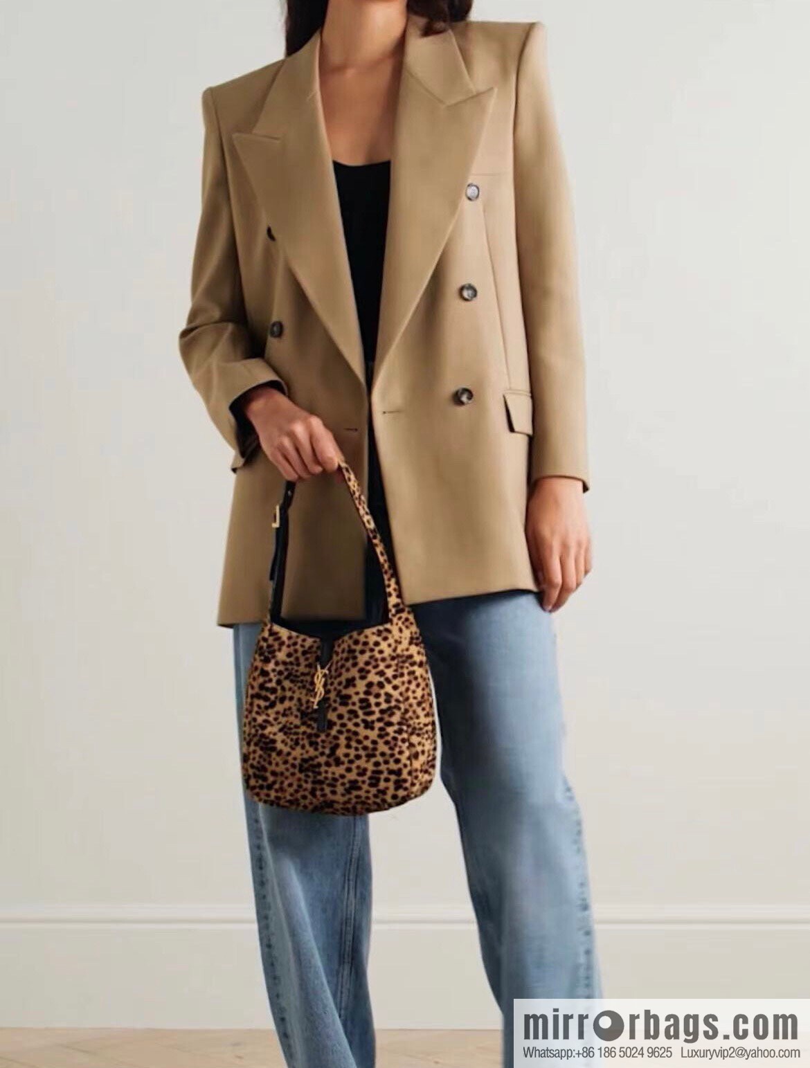 YSL 𝗛𝗢𝗕𝗢 ♡ leopard print, medieval underarm bag 713938