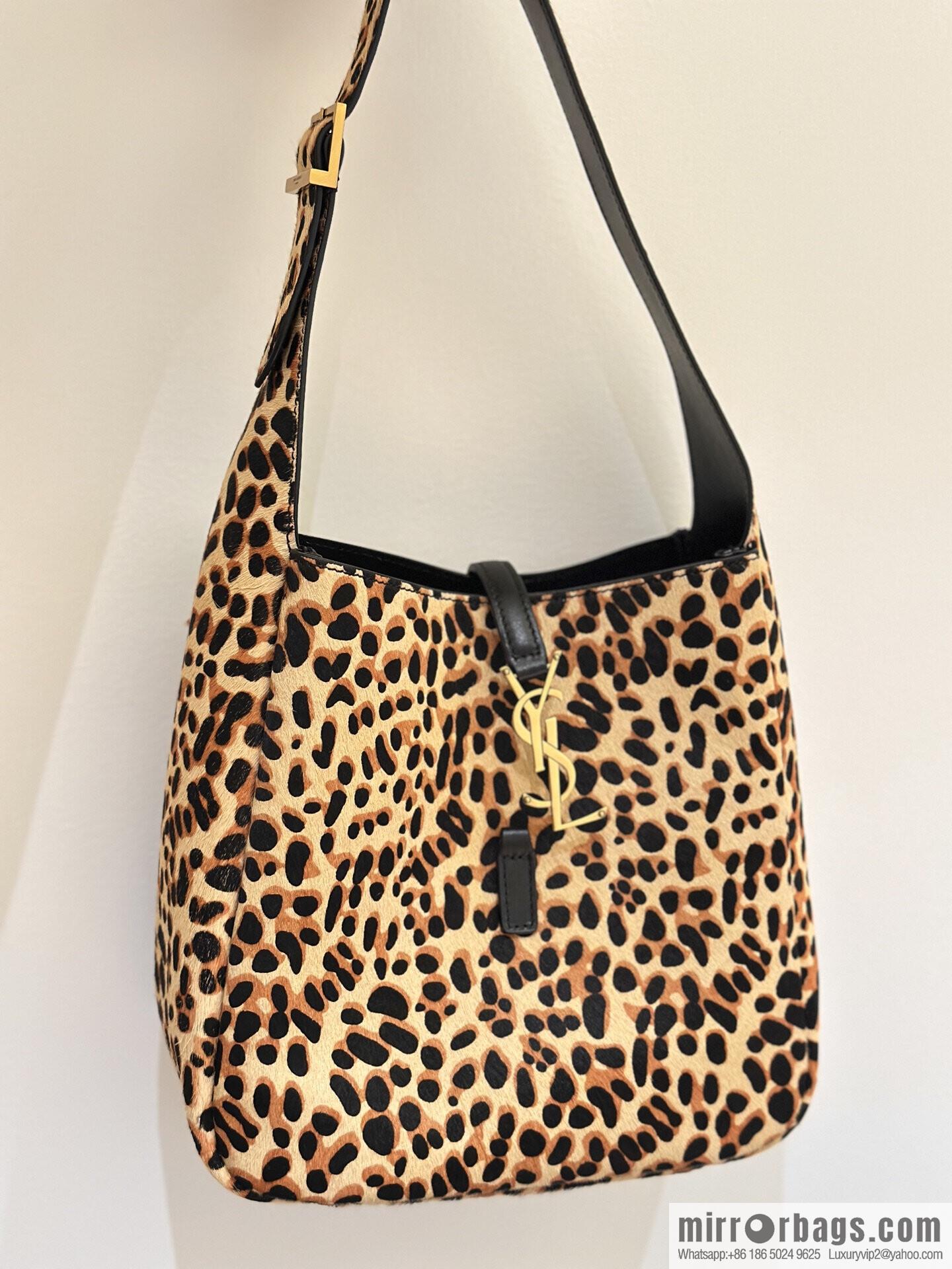 YSL 𝗛𝗢𝗕𝗢 ♡ leopard print, medieval underarm bag 713938