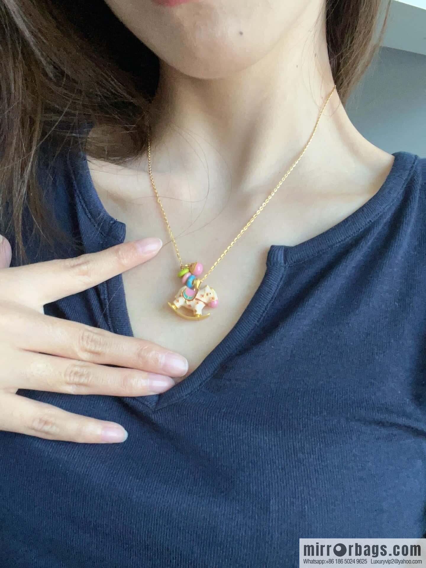 ❗️New ❗️ New ☑️ Vivienne Westwood Macaron Rocking Horse Necklace