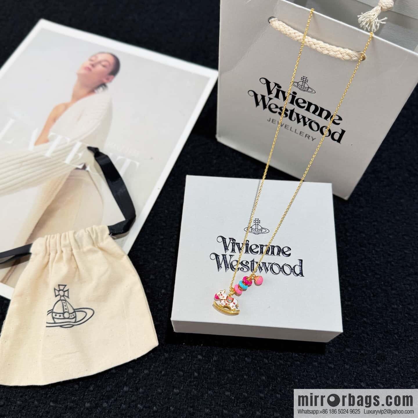 ❗️New ❗️ New ☑️ Vivienne Westwood Macaron Rocking Horse Necklace
