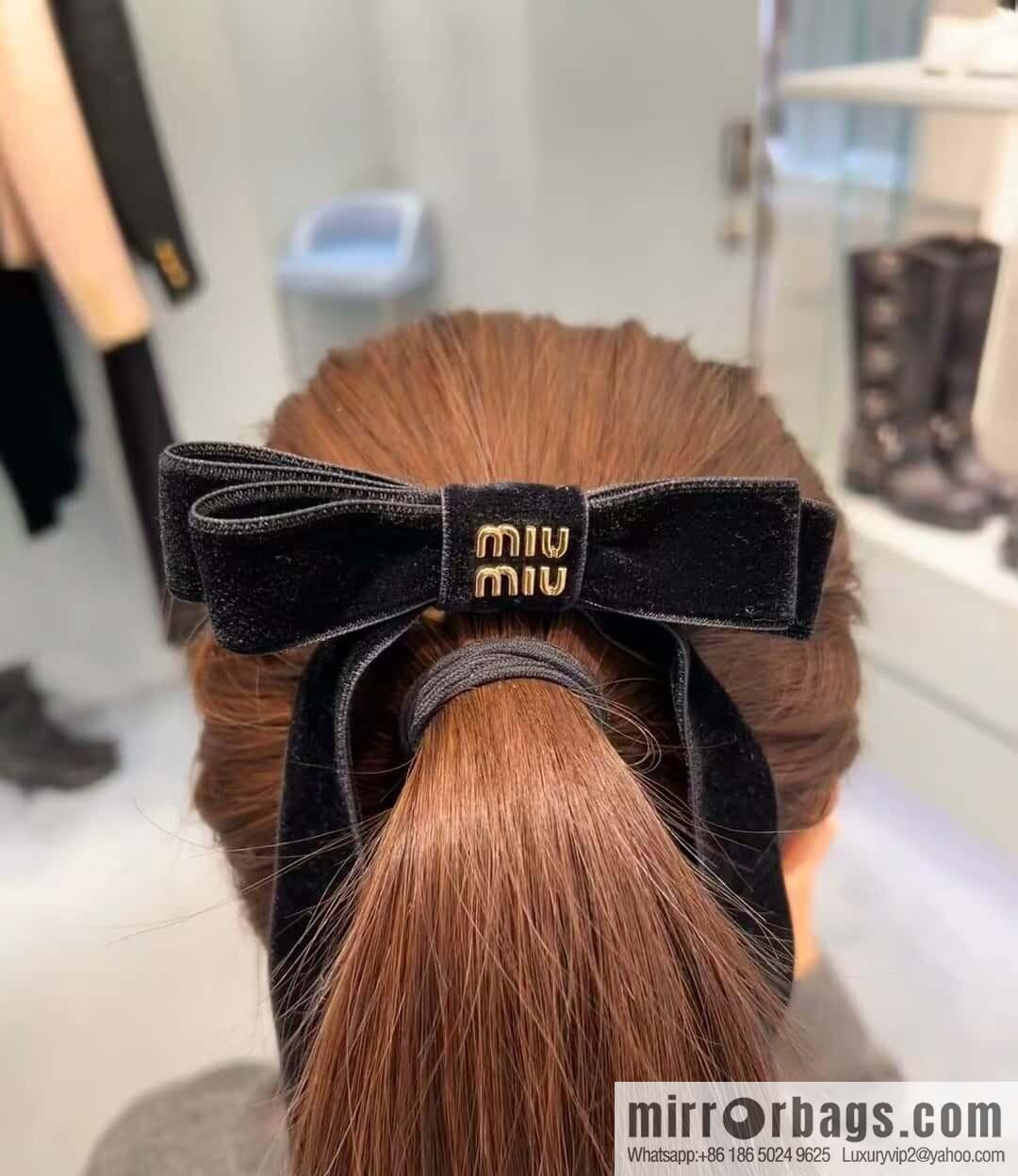 ❗️New ❗️ MIU MIU Miu Black Bow Hairpin Hairpin