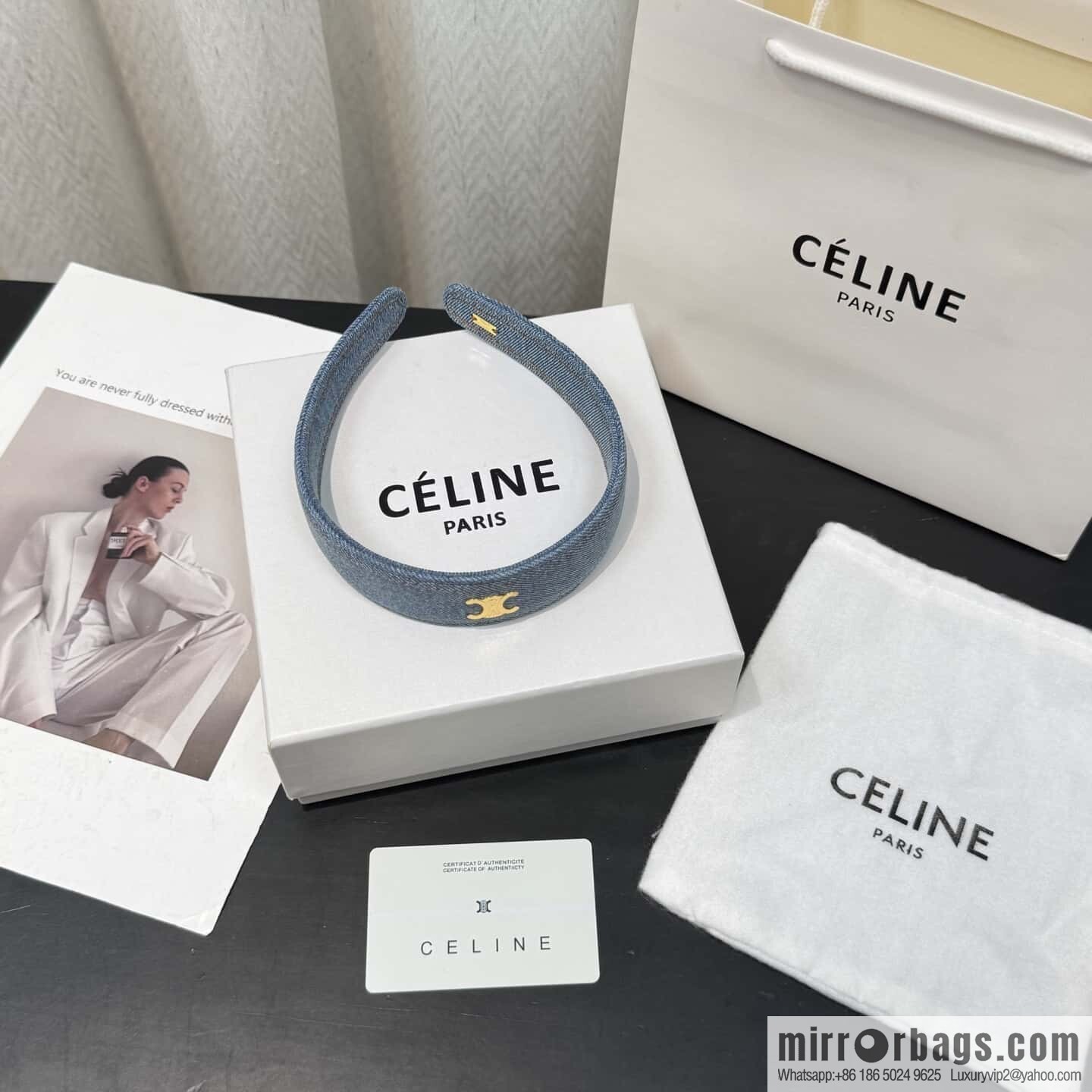 ❗️New ❗️ ☀️ new ☑️ Celine denim headband ☀️