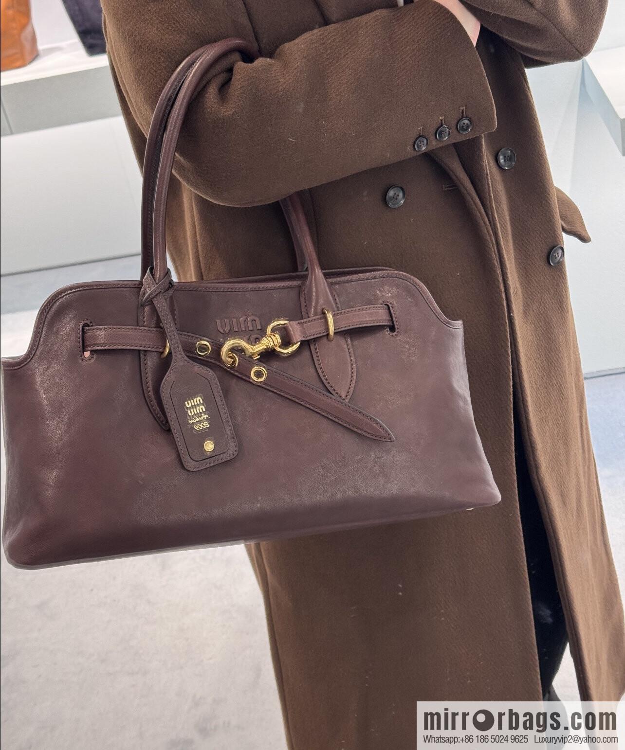 MIUMIU Aventure handbag 💕 new 💕 5BG310 💕💕 coffee color