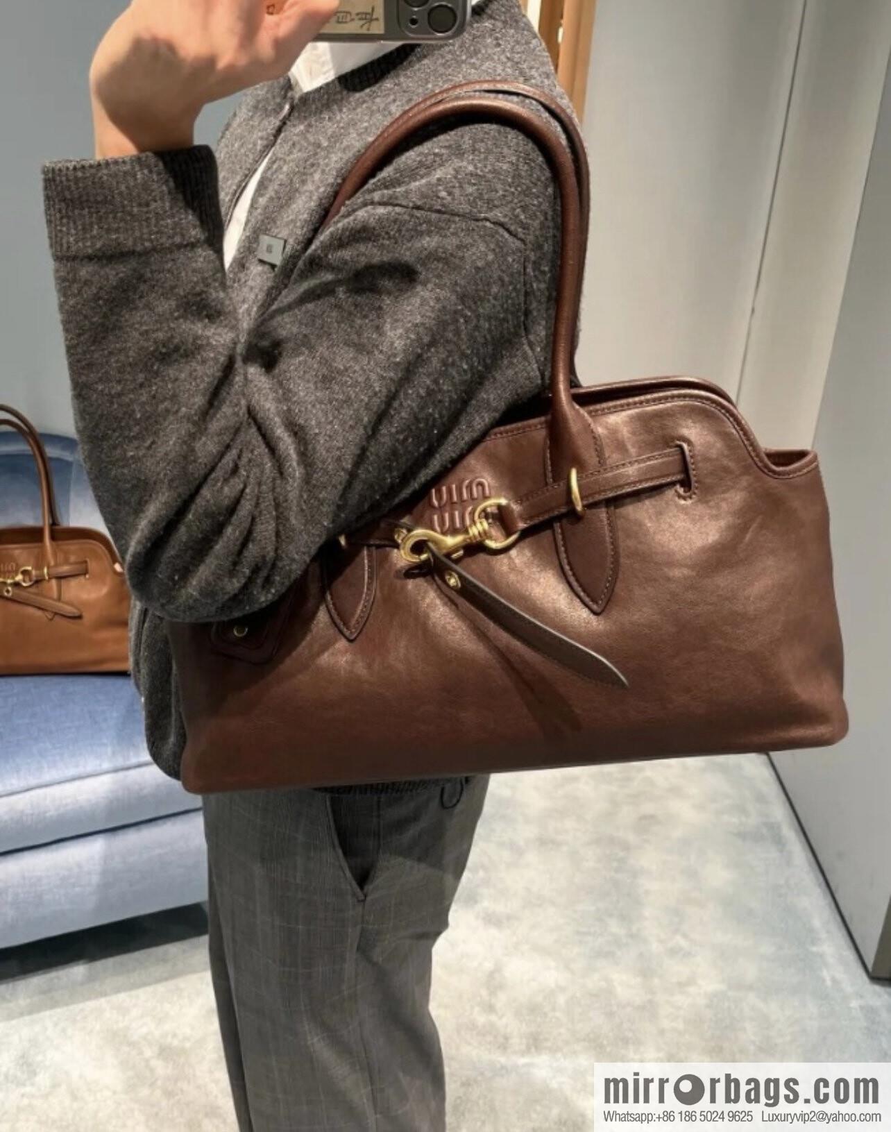 MIUMIU Aventure handbag 💕 new 💕 5BG310 💕💕 coffee color