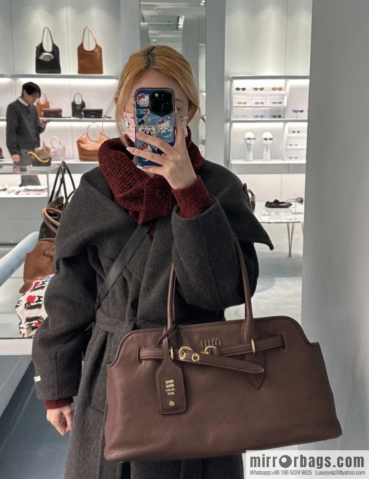 MIUMIU Aventure handbag 💕 new 💕 5BG310 💕💕 coffee color