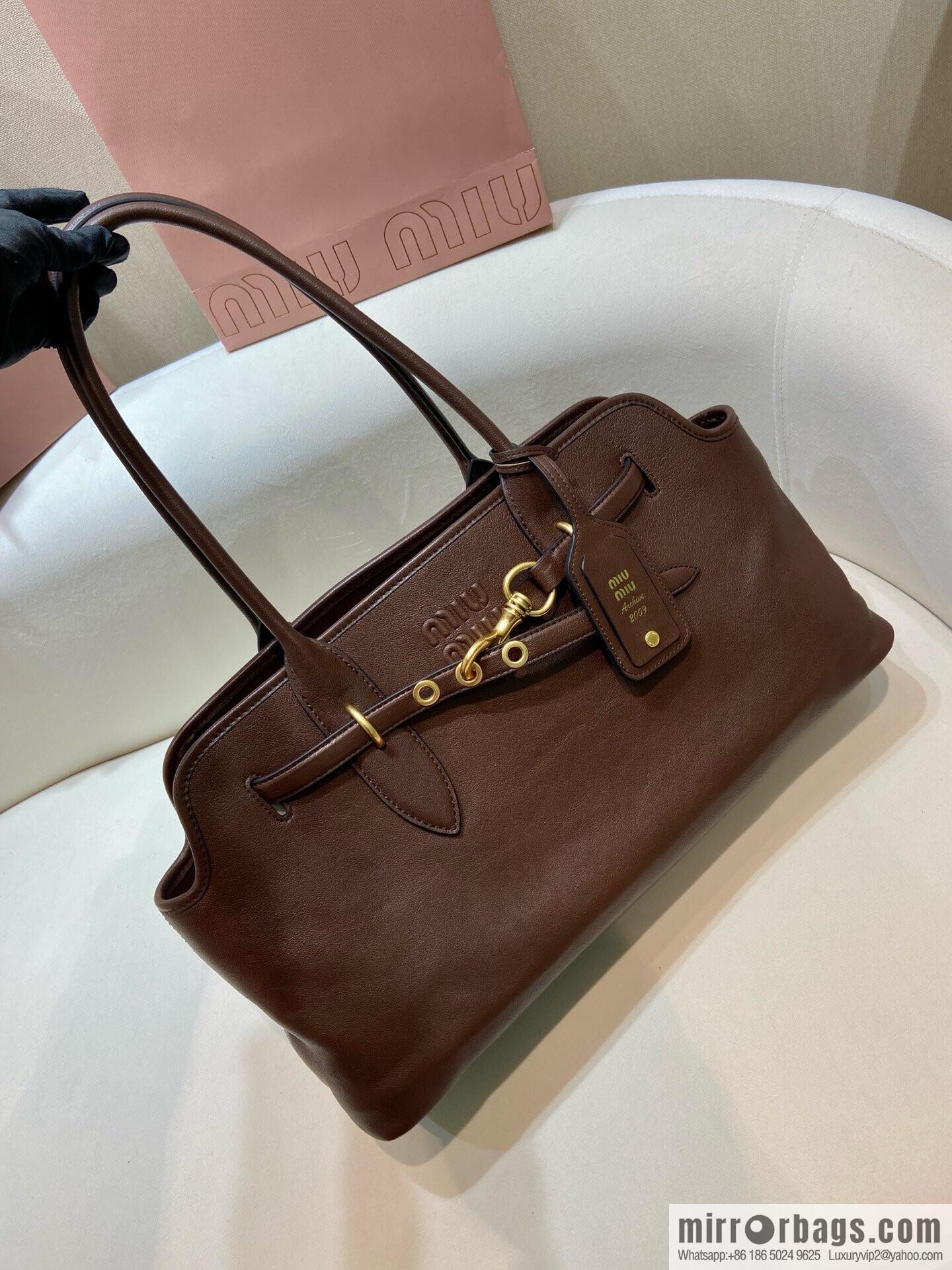 MIUMIU Aventure handbag 💕 new 💕 5BG310 💕💕 coffee color