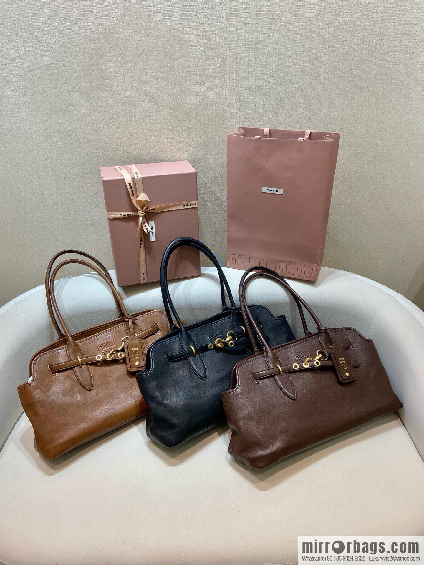 MIUMIU Aventure handbag 💕 new 💕 5BG310 💕💕 caramel color