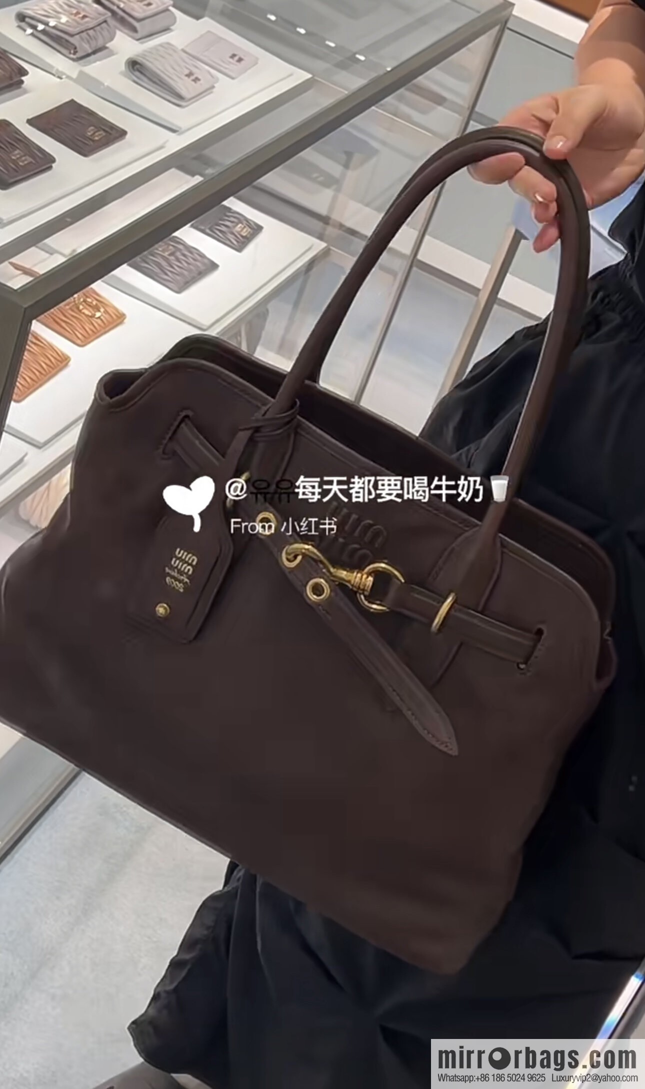MIUMIU Aventure handbag 💕 new 💕 5BG291 💕💕 coffee color