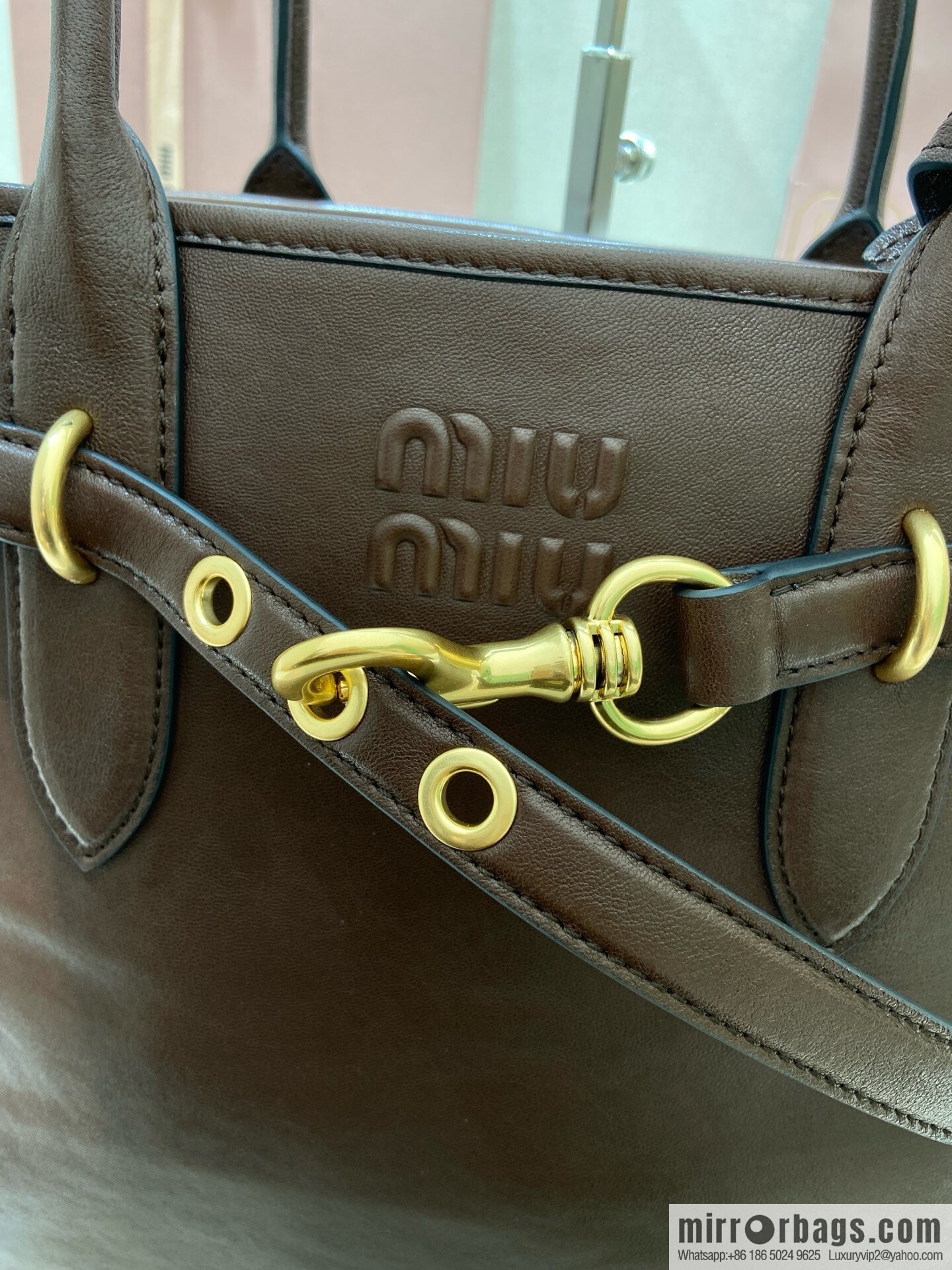 MIUMIU Aventure handbag 💕 new 💕 5BG291 💕💕 coffee color