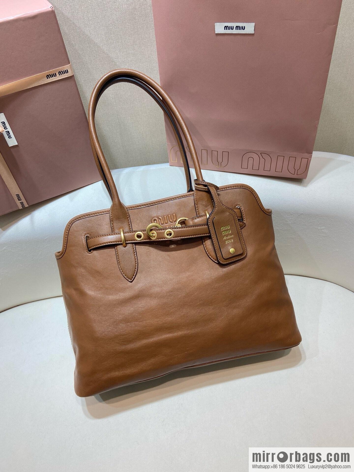 MIUMIU Aventure handbag 💕 new 💕 5BG291 💕💕 caramel color
