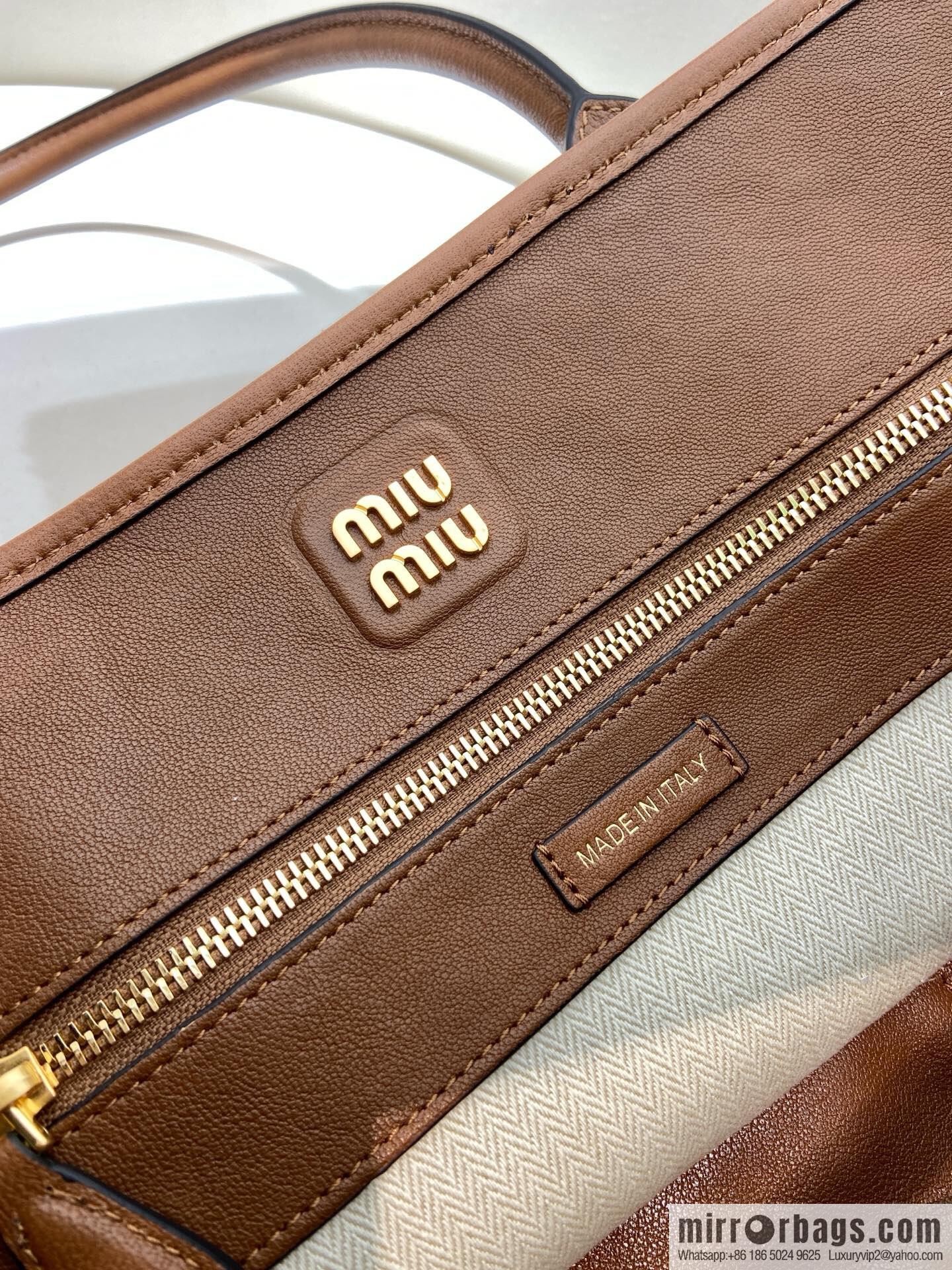 MIUMIU Aventure handbag 💕 new 💕 5BG291 💕💕 caramel color