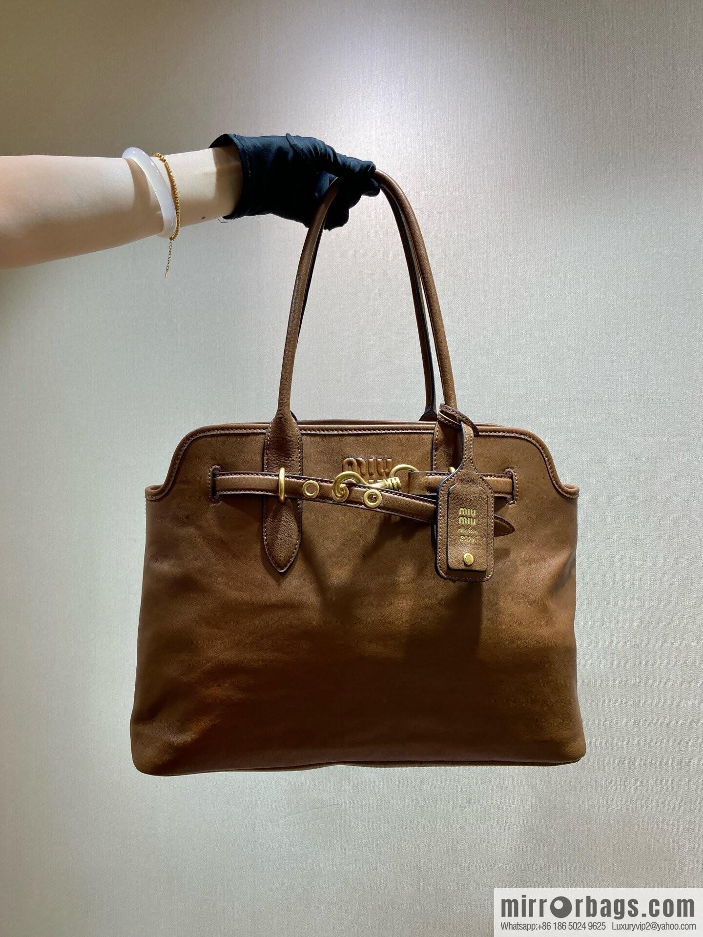 MIUMIU Aventure handbag 💕 new 💕 5BG291 💕💕 caramel color