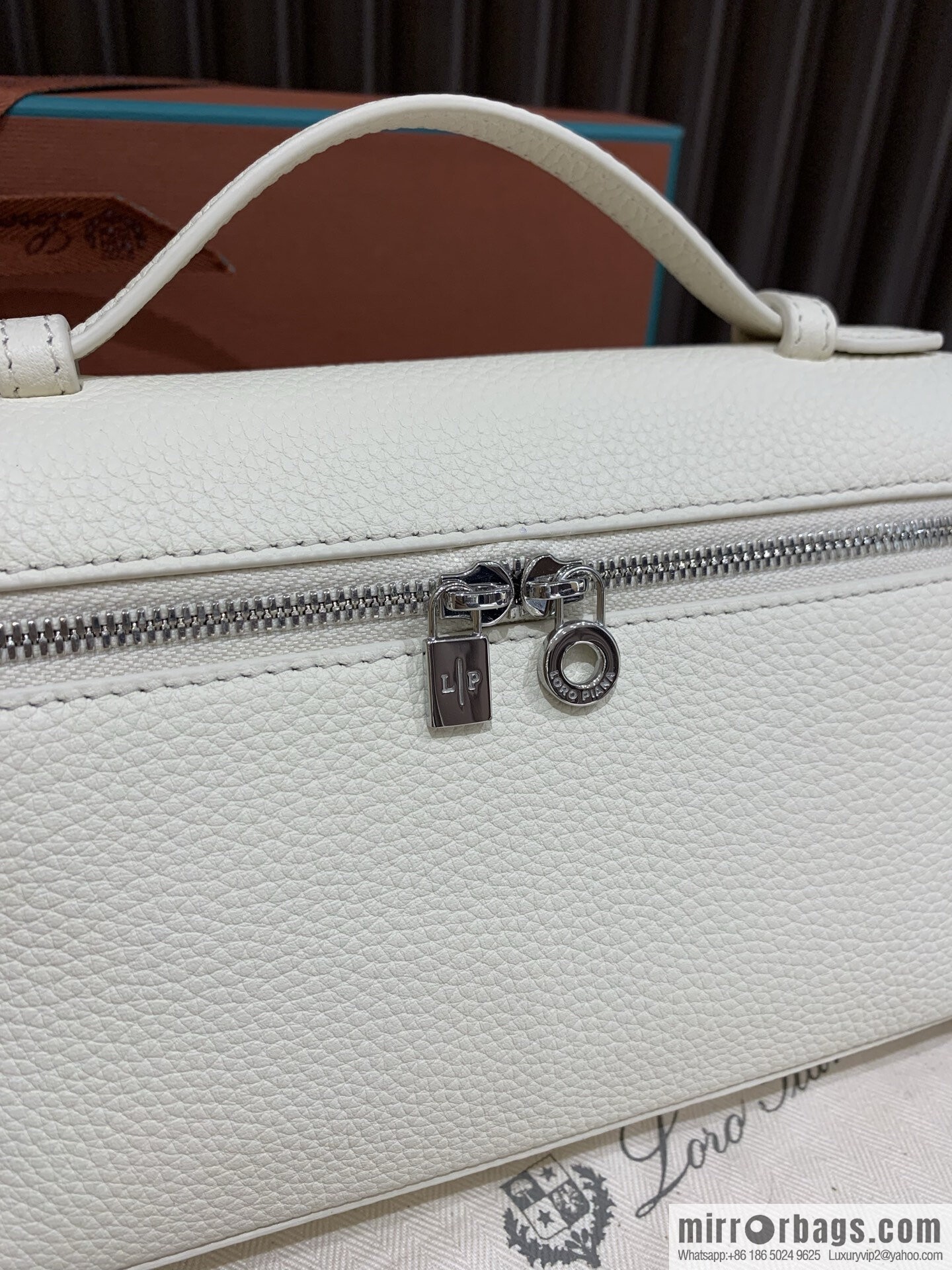 Loro Piana 2nd Generation Extra Pocket L19 Clutch Bag FAN4046 Whispering Silver Buckle
