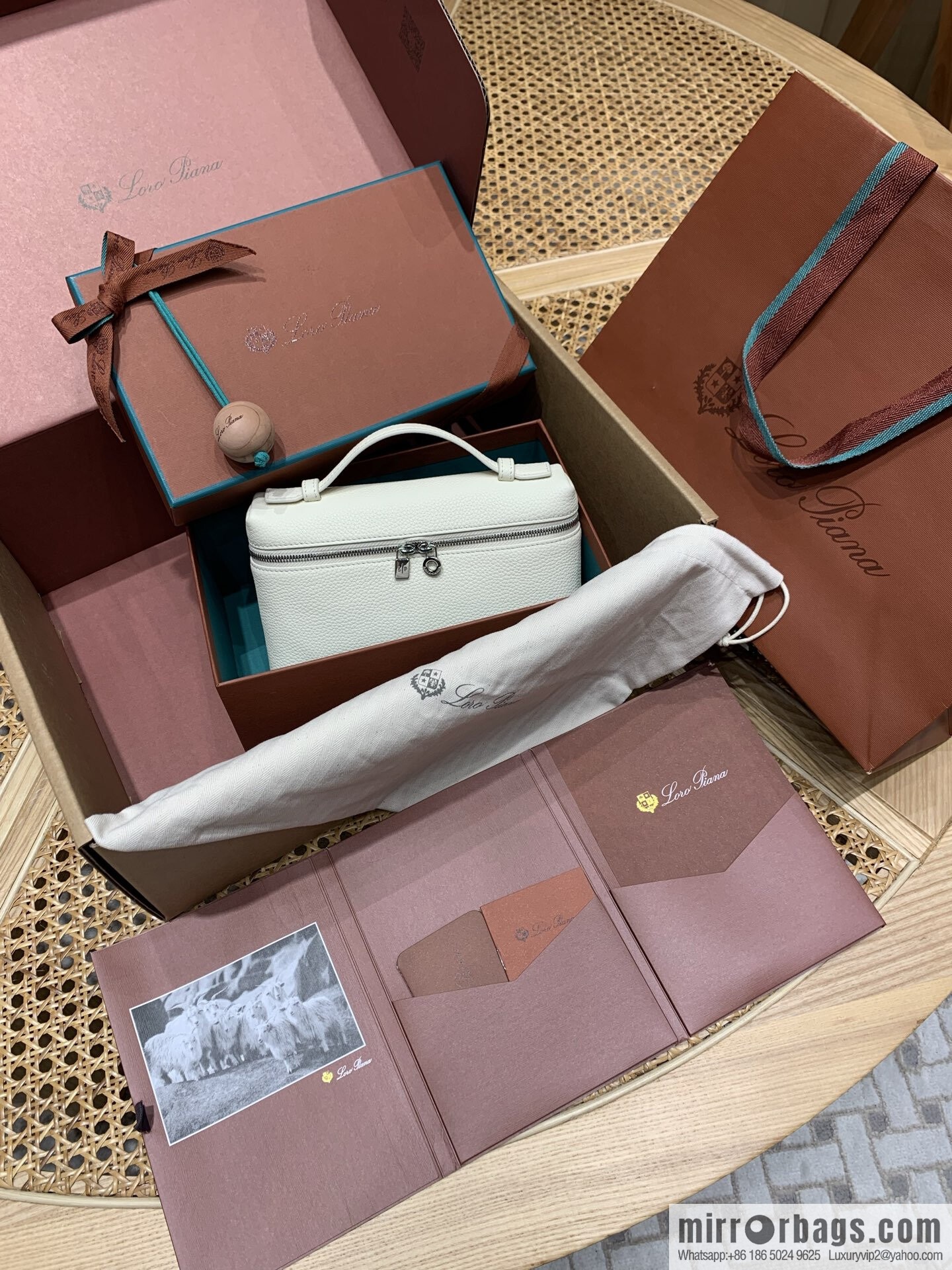 Loro Piana 2nd Generation Extra Pocket L19 Clutch Bag FAN4046 Whispering Silver Buckle