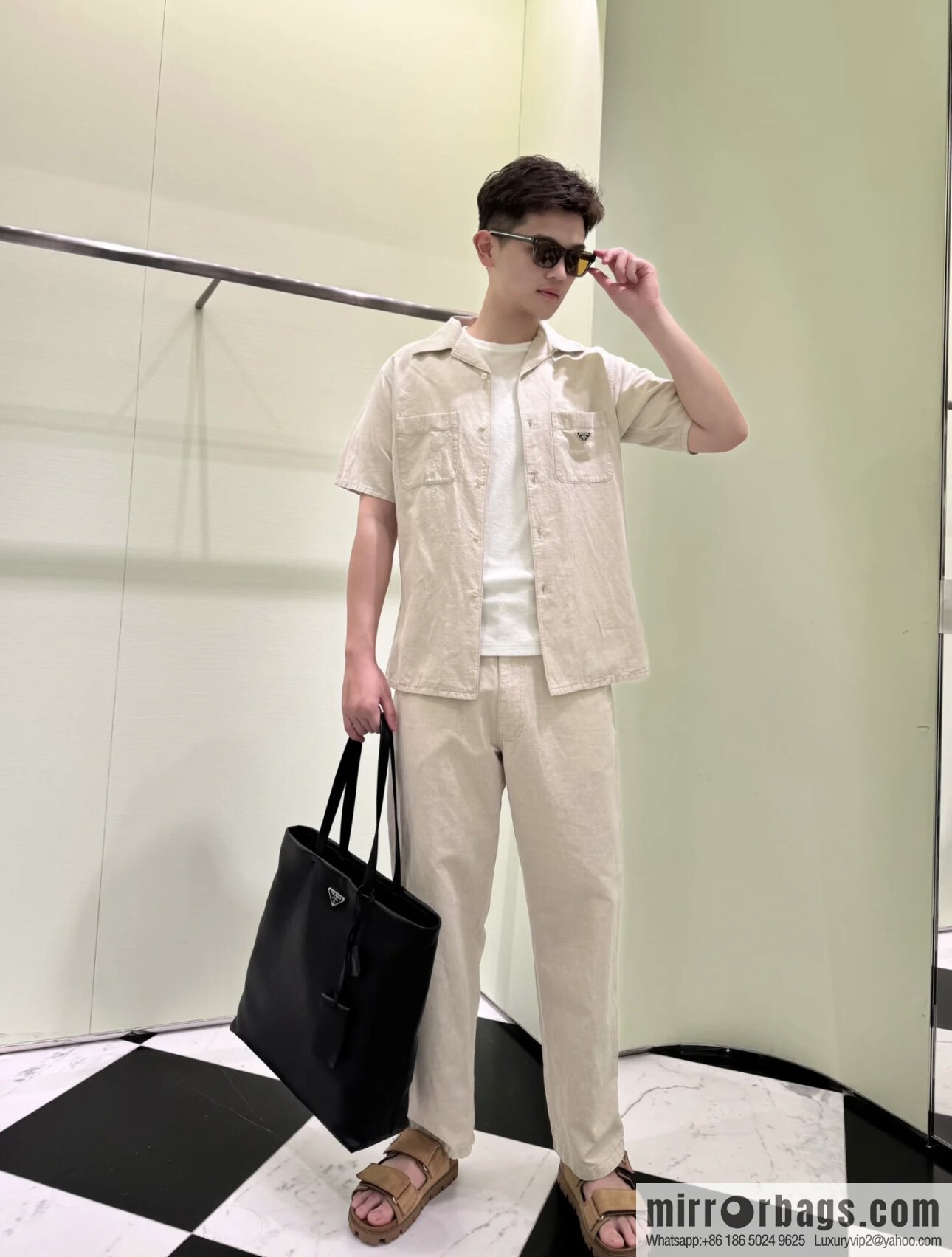 PRADA 🎉 new tote bag 🎉 2VG130 men's 🎉🎉 black