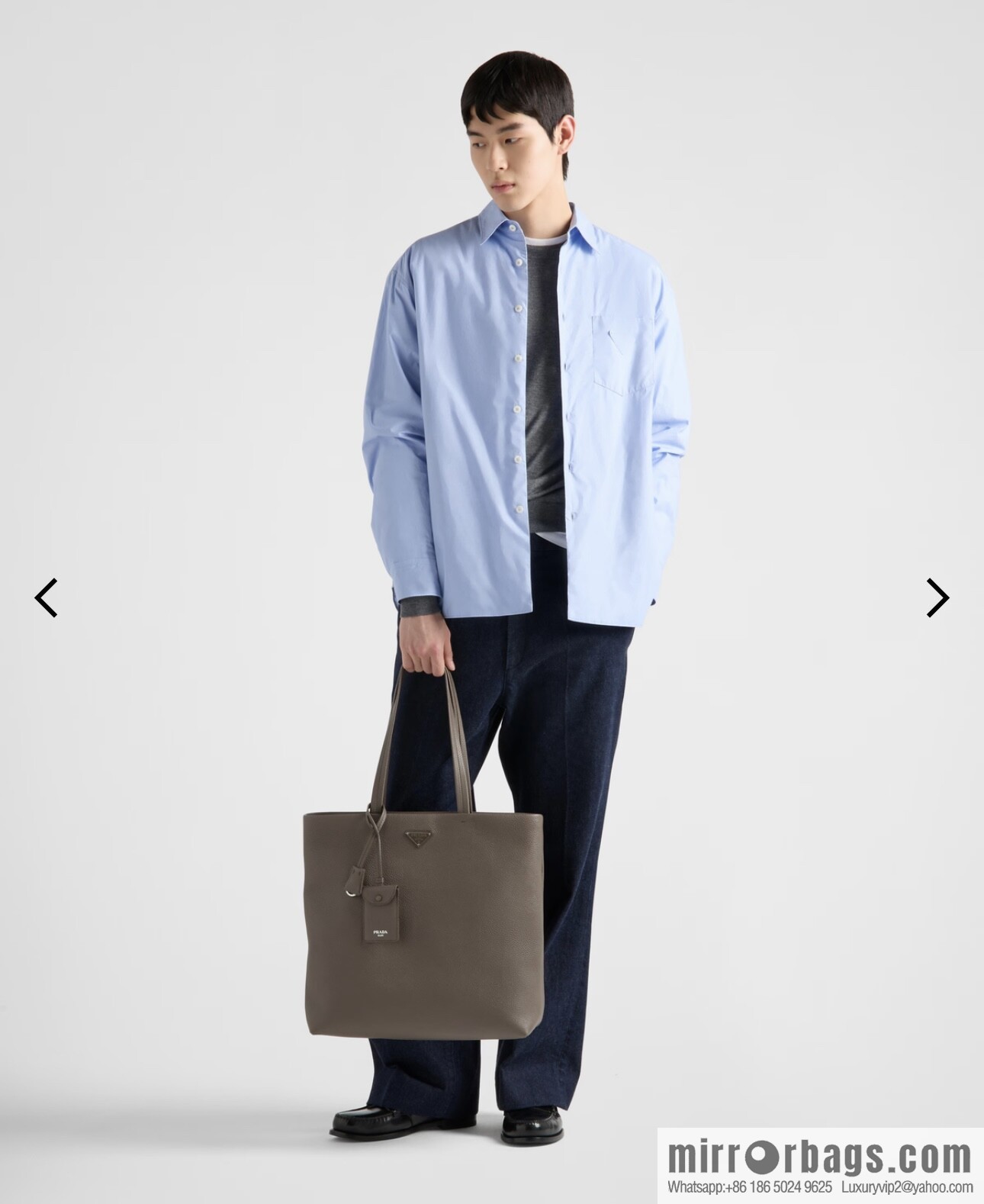 PRADA 🎉 new tote bag 🎉 2VG130 men's 🎉🎉 gray