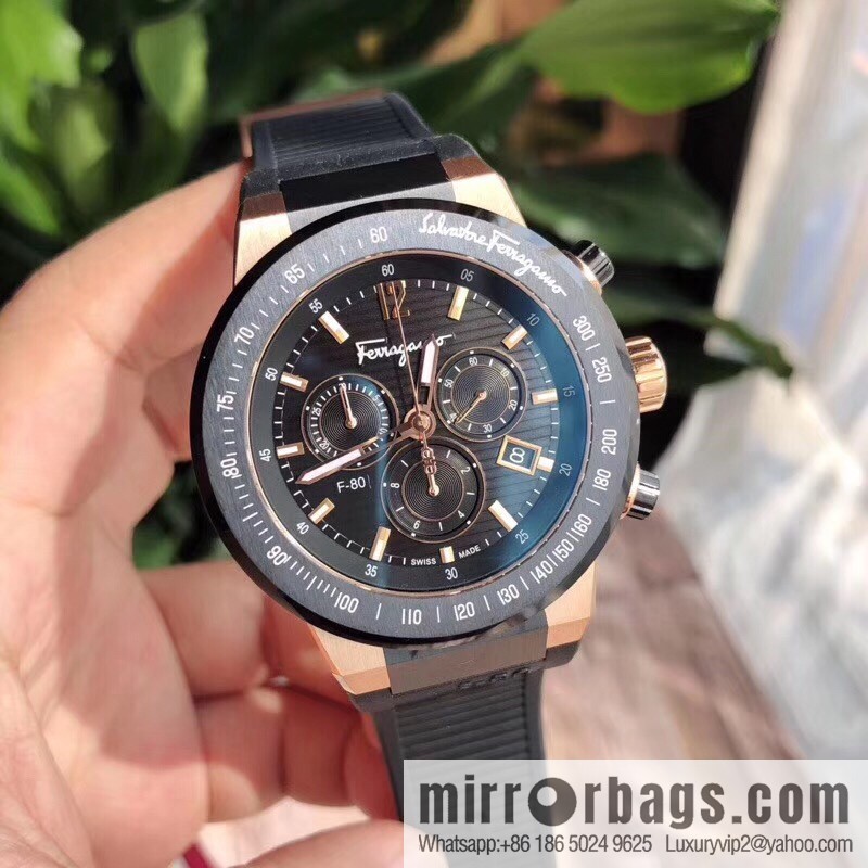 Ferragamo F80 flagship series quartz chronograph, two-color men's model, men's watch! Watch diameter 43mm