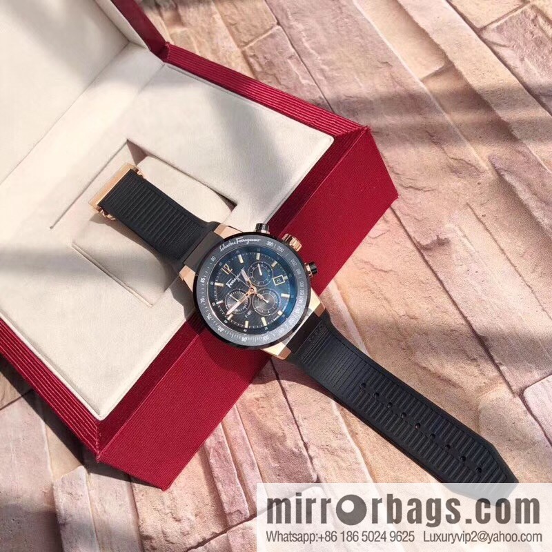 Ferragamo F80 flagship series quartz chronograph, two-color men's model, men's watch! Watch diameter 43mm