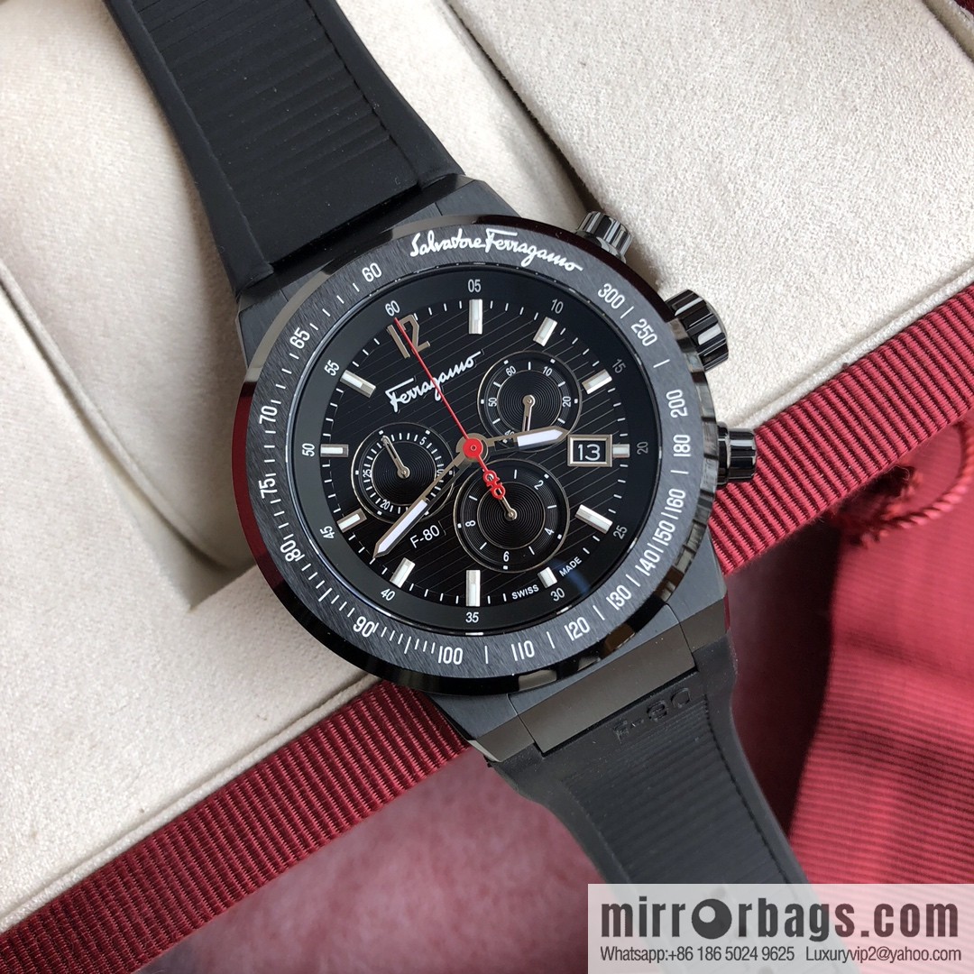 Ferragamo F80 flagship series quartz chronograph, two-color men's model, men's watch! Watch diameter 43mm