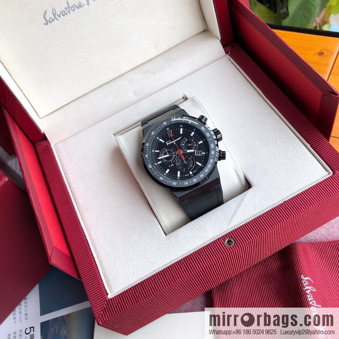 Ferragamo F80 flagship series quartz chronograph, two-color men's model, men's watch! Watch diameter 43mm