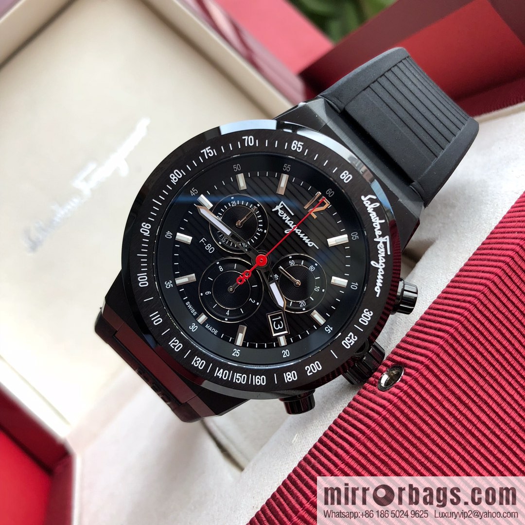 Ferragamo F80 flagship series quartz chronograph, two-color men's model, men's watch! Watch diameter 43mm