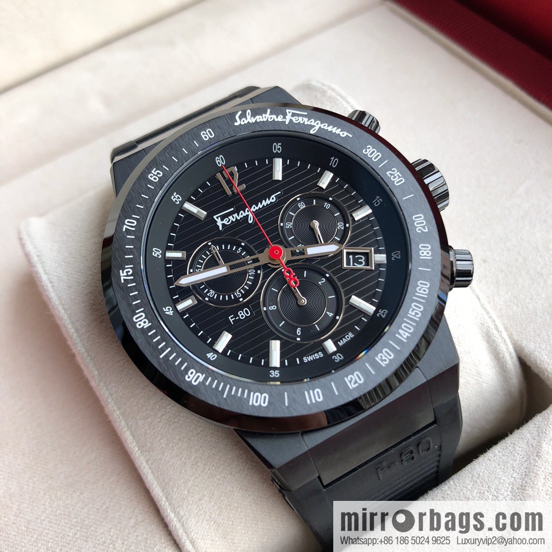 Ferragamo F80 flagship series quartz chronograph, two-color men's model, men's watch! Watch diameter 43mm