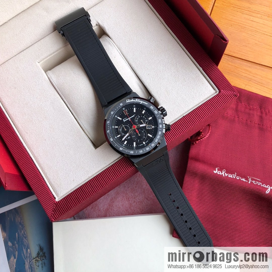 Ferragamo F80 flagship series quartz chronograph, two-color men's model, men's watch! Watch diameter 43mm