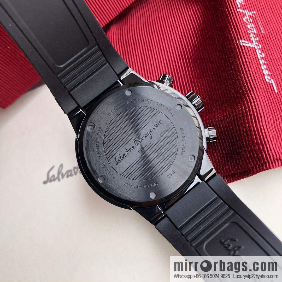 Ferragamo F80 flagship series quartz chronograph, two-color men's model, men's watch! Watch diameter 43mm