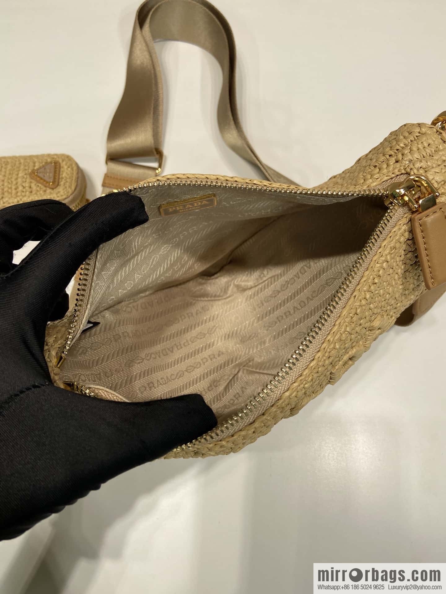 PRADA Prada hand-woven triangle bag 1BH190