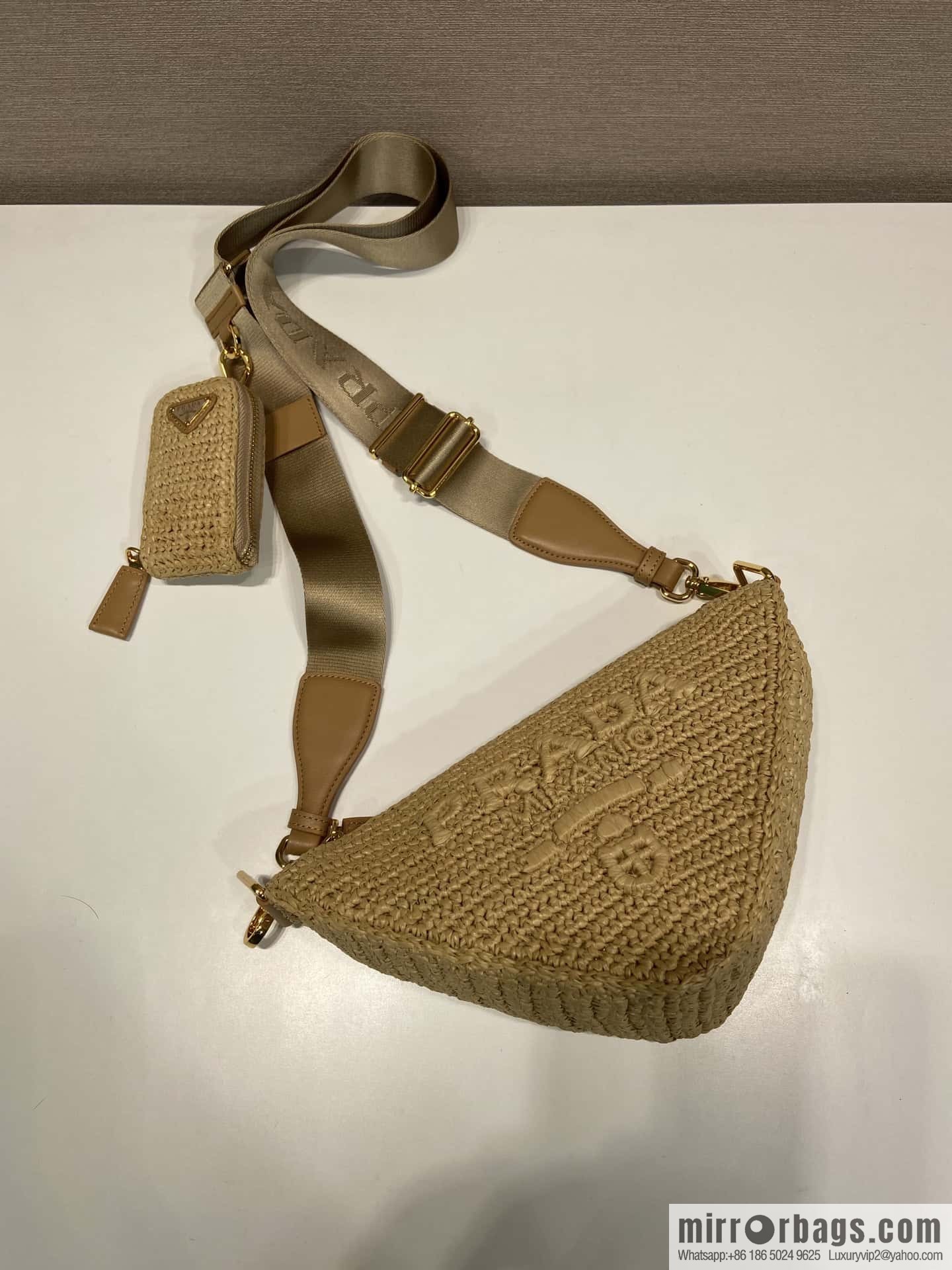 PRADA Prada hand-woven triangle bag 1BH190