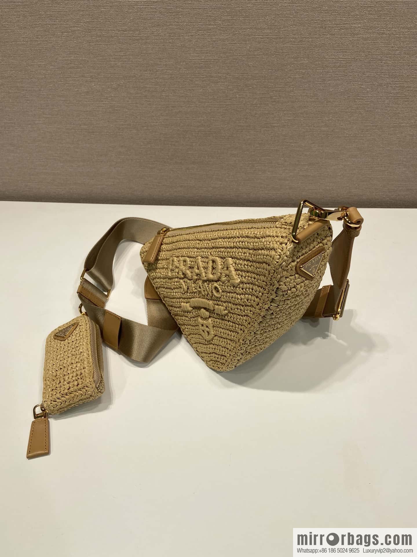 PRADA Prada hand-woven triangle bag 1BH190