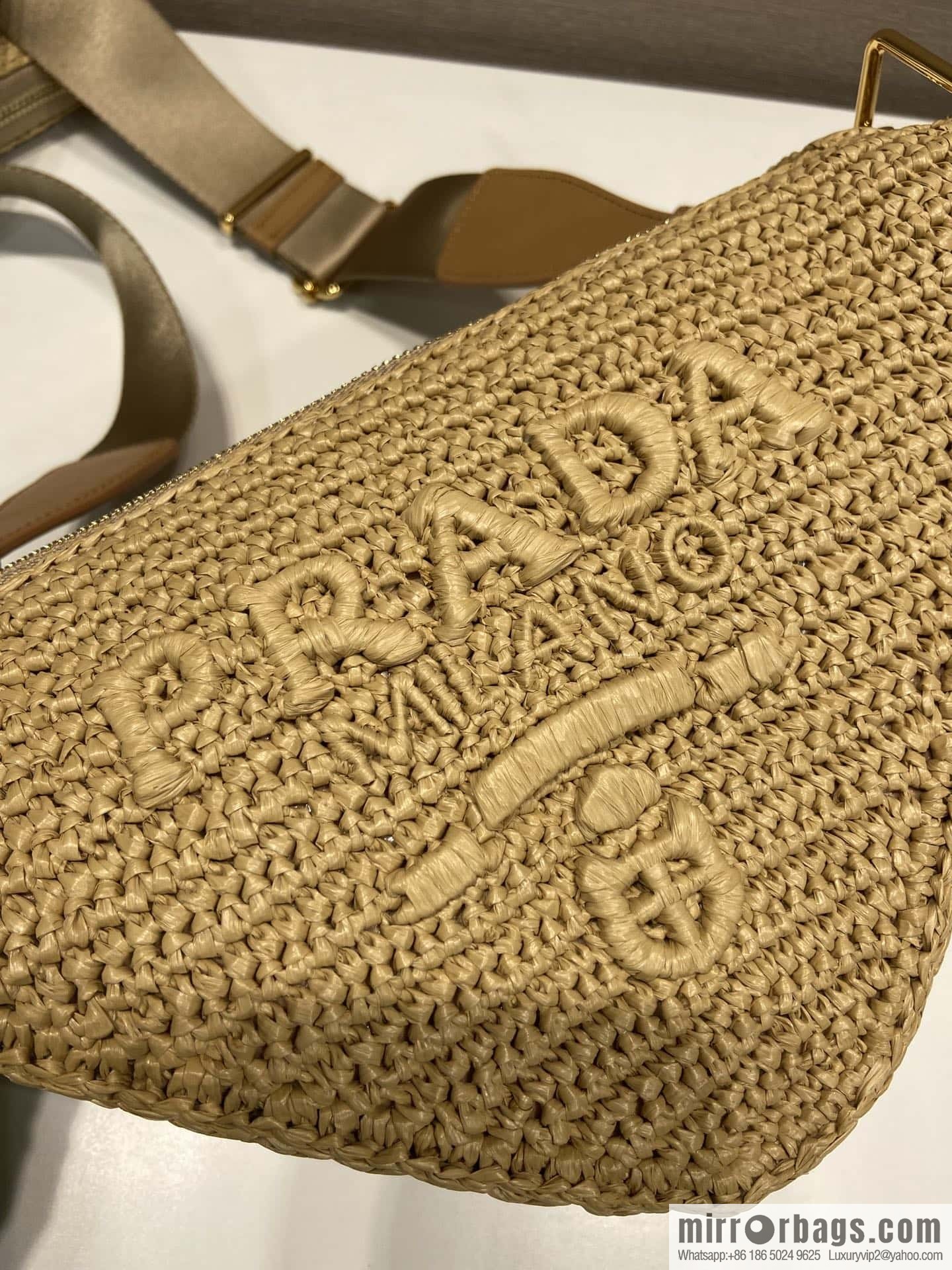 PRADA Prada hand-woven triangle bag 1BH190