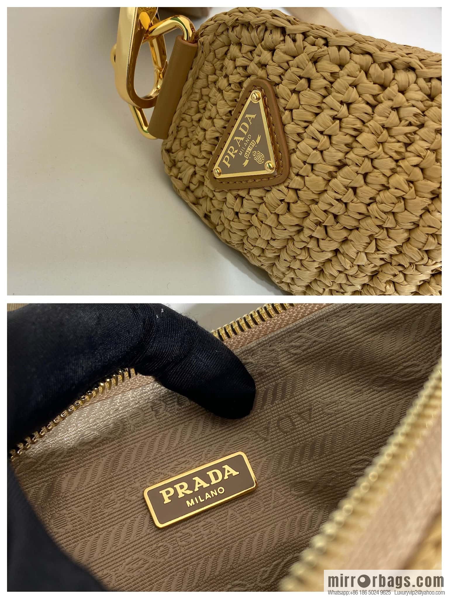 PRADA Prada hand-woven triangle bag 1BH190