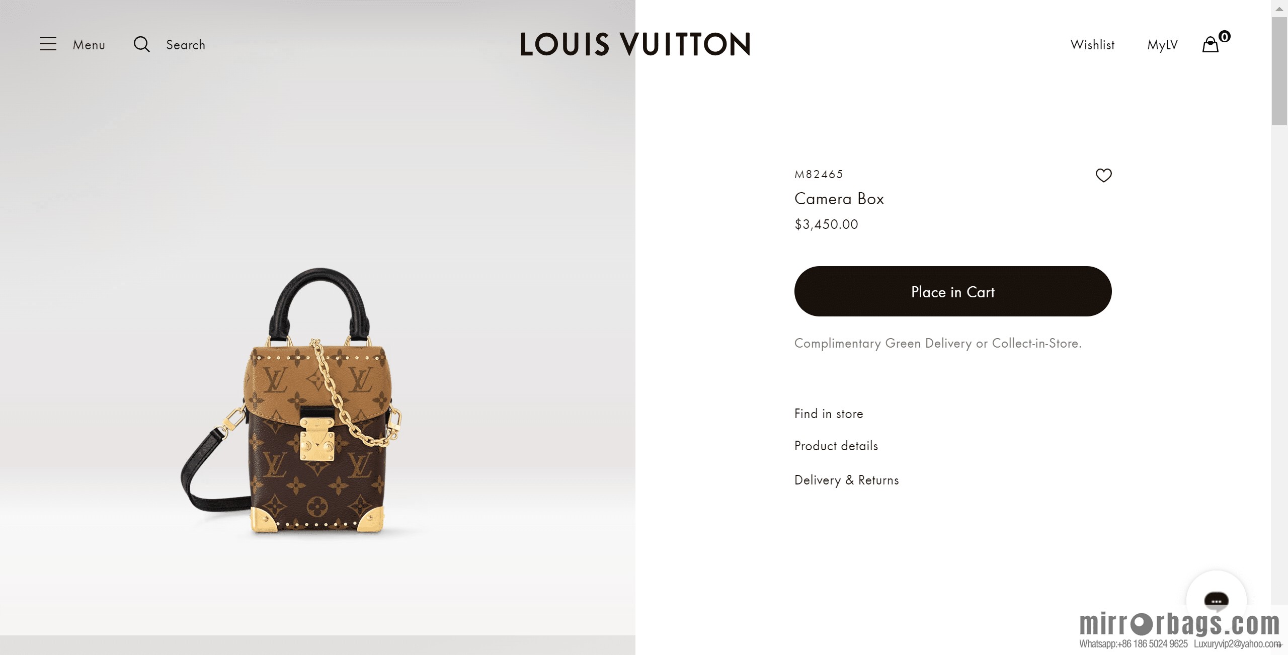 LV M82465 CAMERA BOX handbag