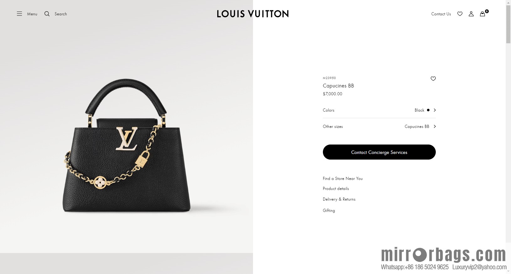 LV M23950 CAPUCINES BB handbag