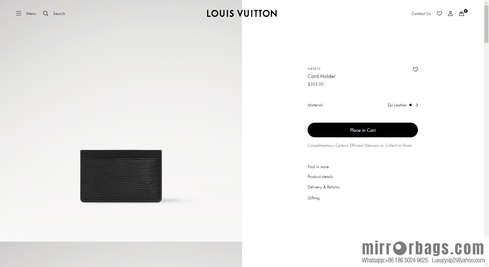 LV Card Holder M63512 Premium