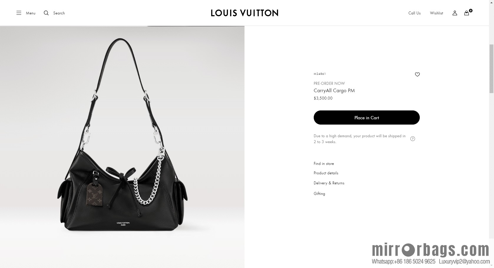LV M24861 PRE-ORDER NOW CarryAll Cargo PM