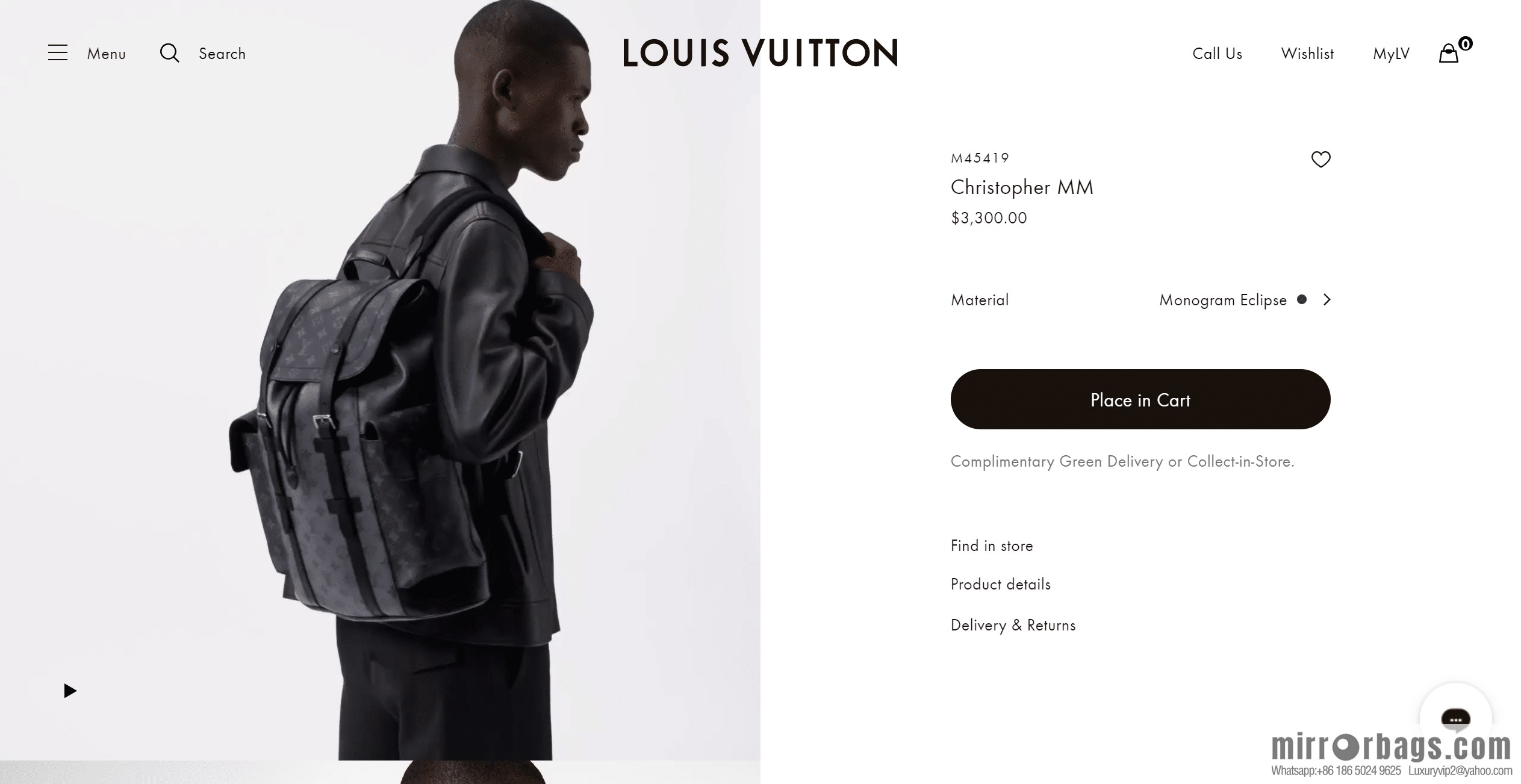 LV M45419 Christopher M backpack