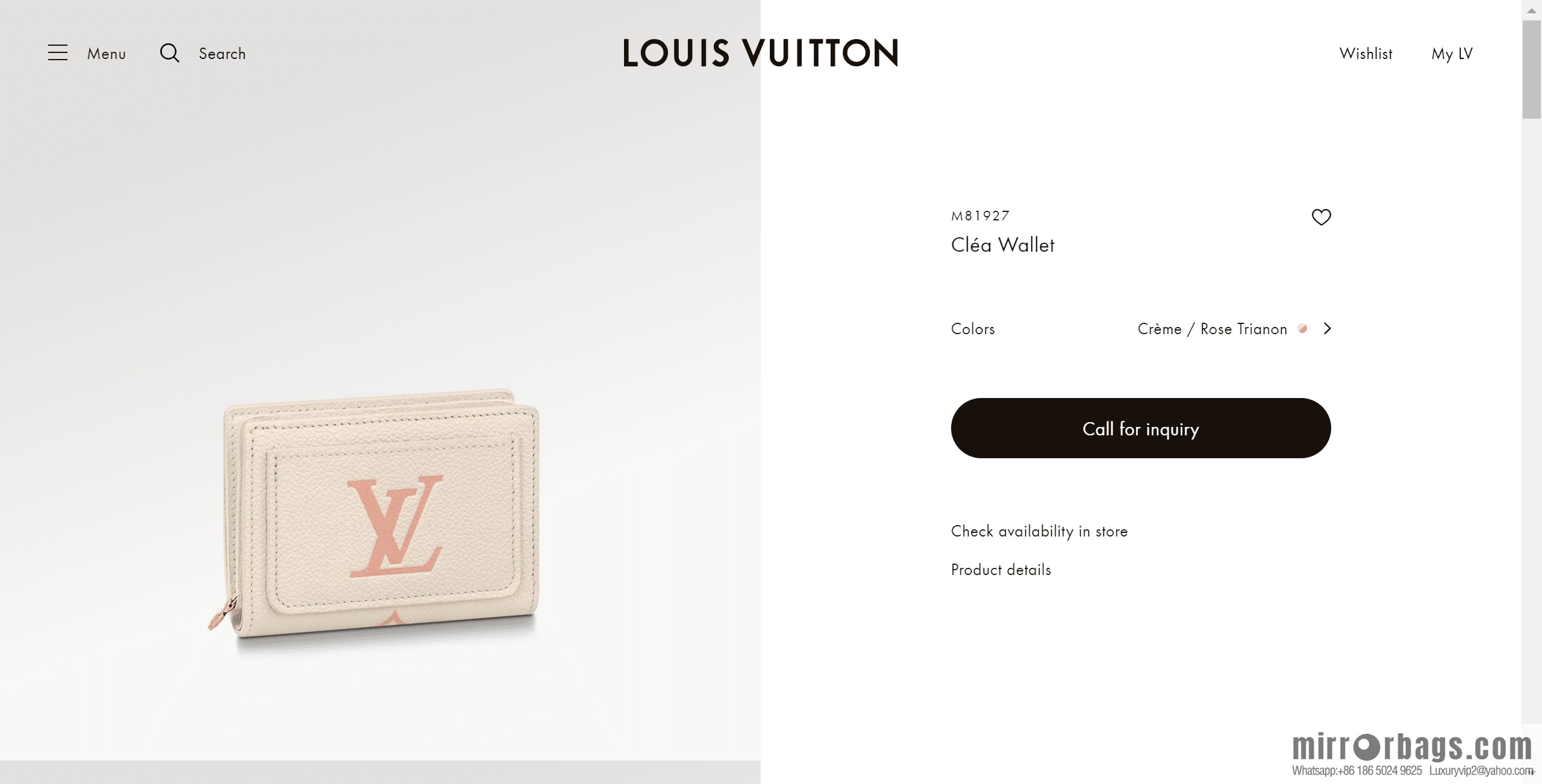 LV M81927 Cléa Wallet