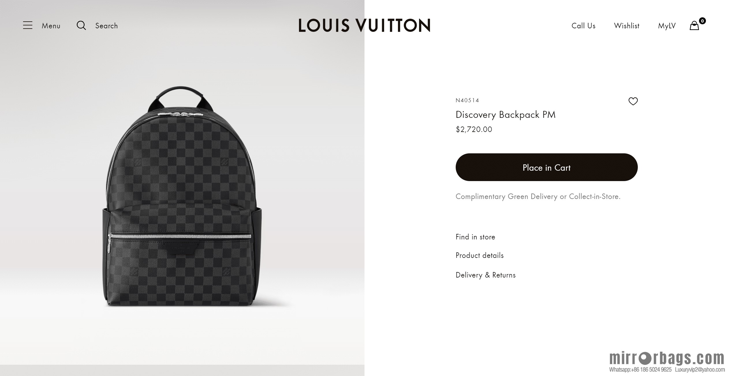 LV N40514 Discovery Backpack PM