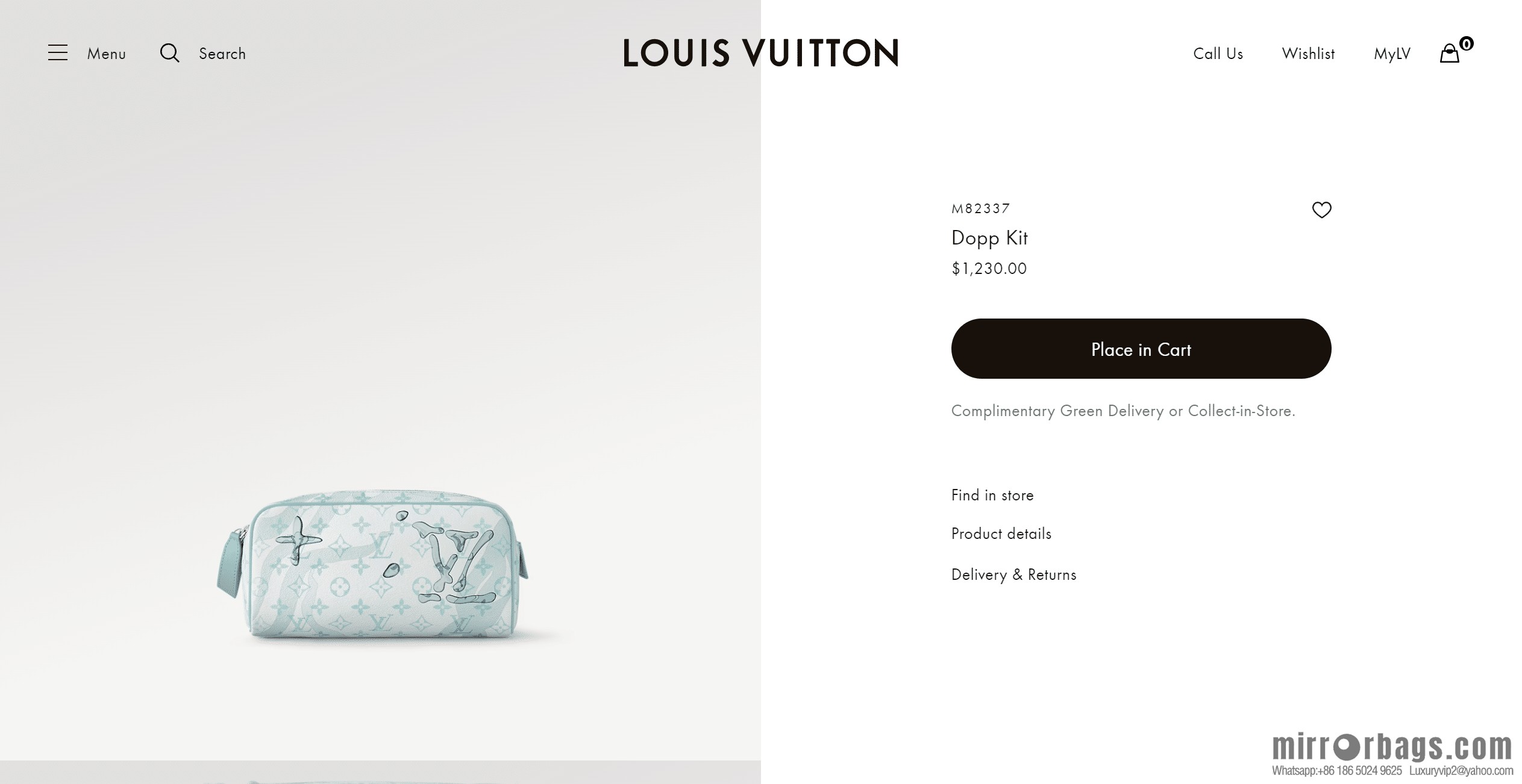 LV M82337 DOPP KIT toilet bag