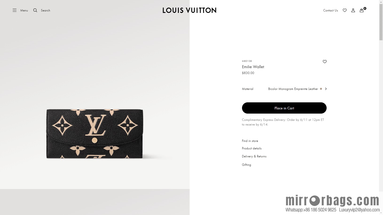 LV M83138 Premium