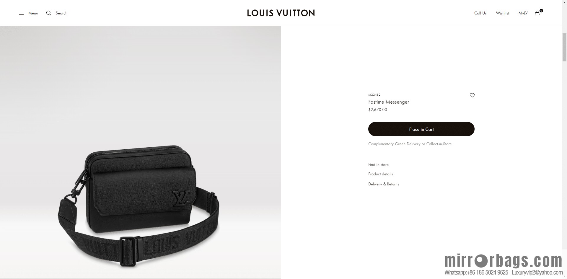 LV M22482 FASTLINE messenger bag