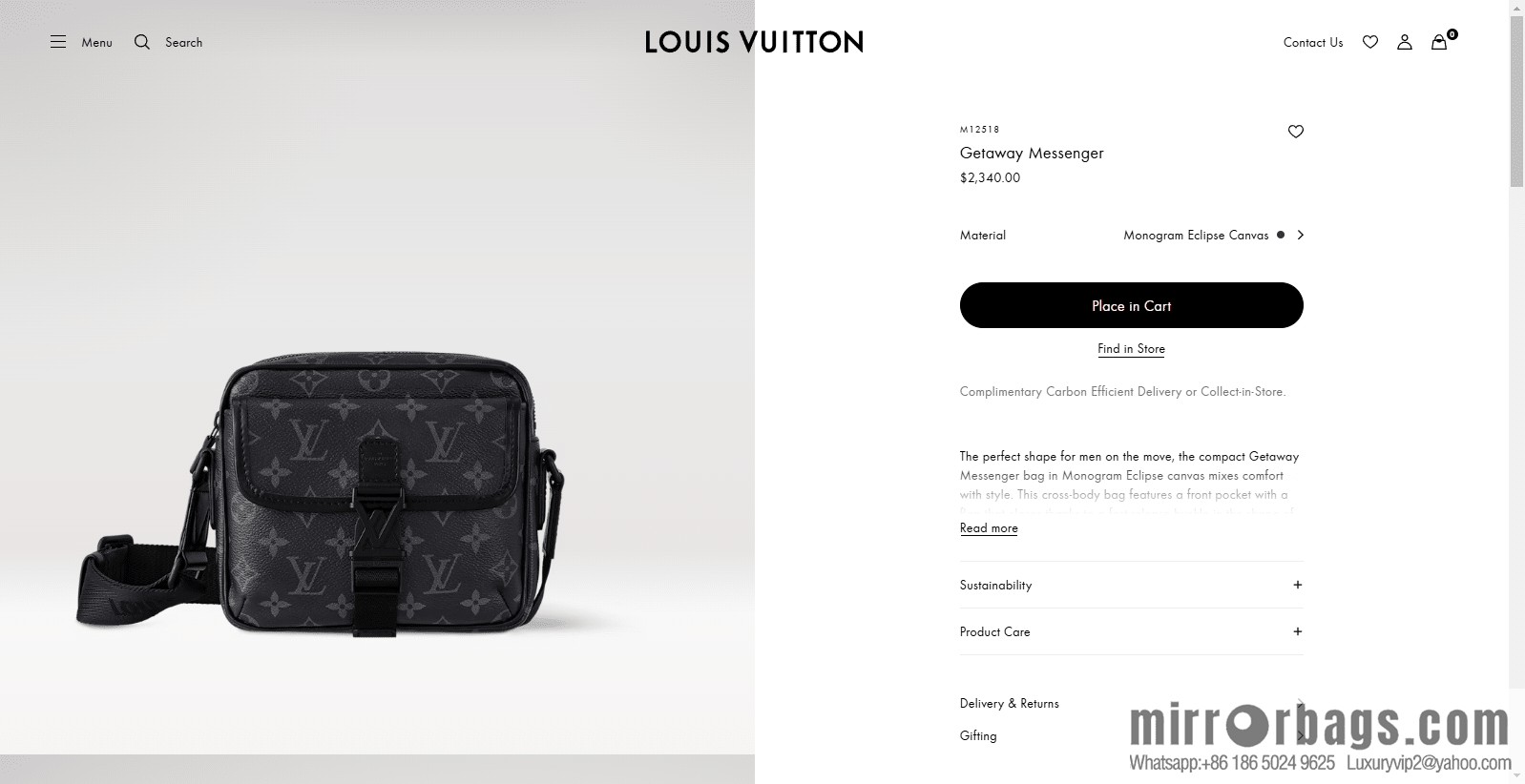 LV M12518 Getaway Messenger