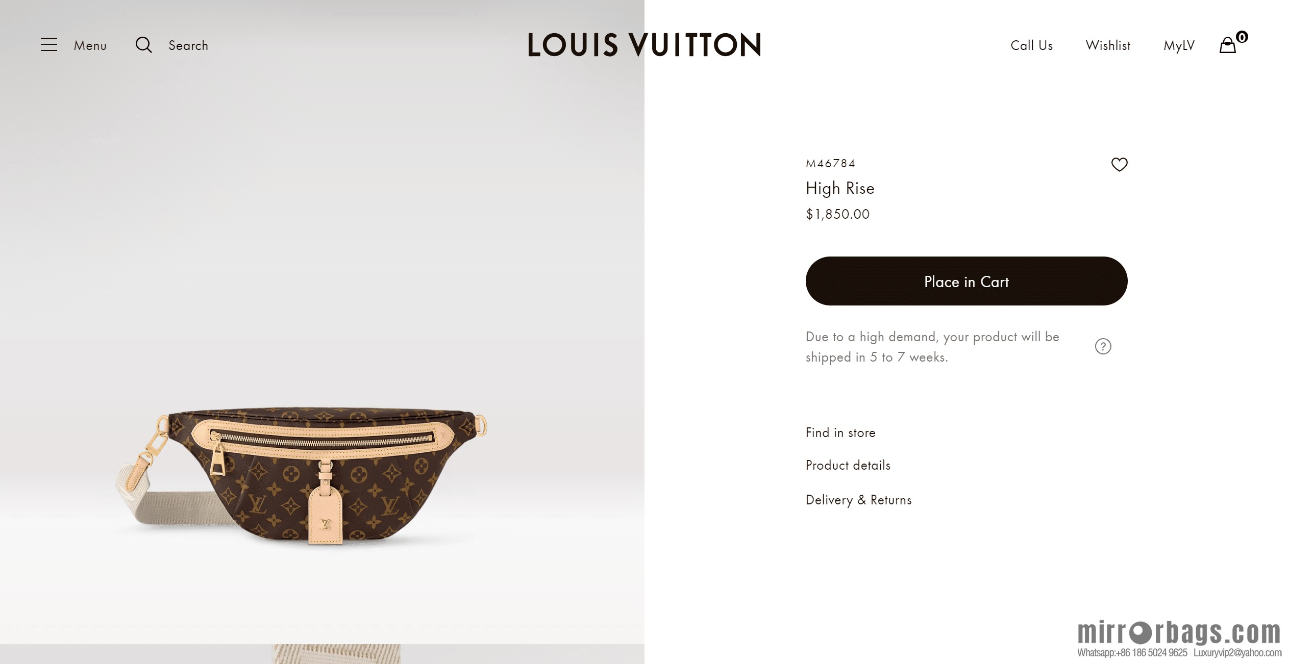 LV M46784 High Rose