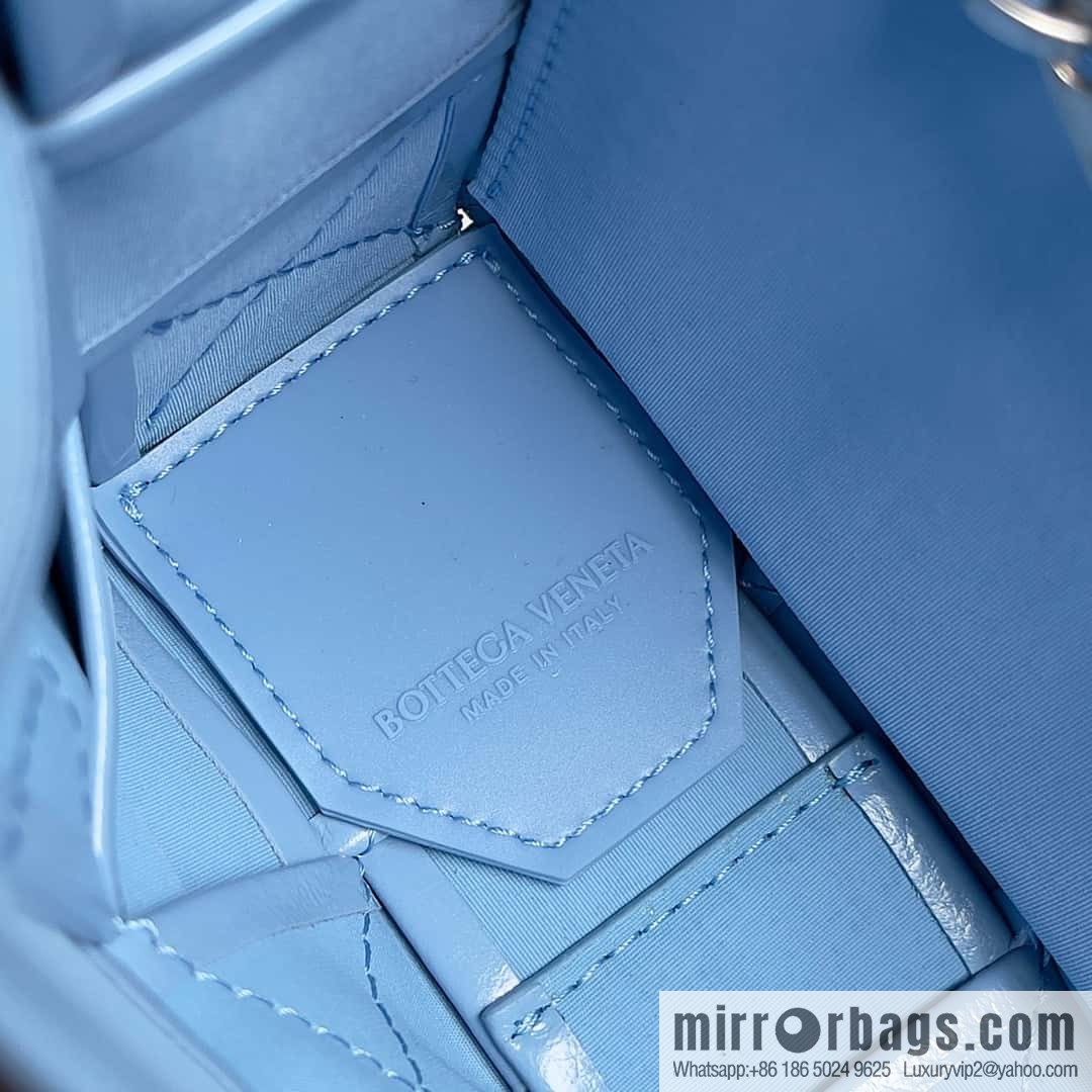 Top end: Bottega Veneta Cassette/Pillow Bag Model: 667298 Hurricane Blue