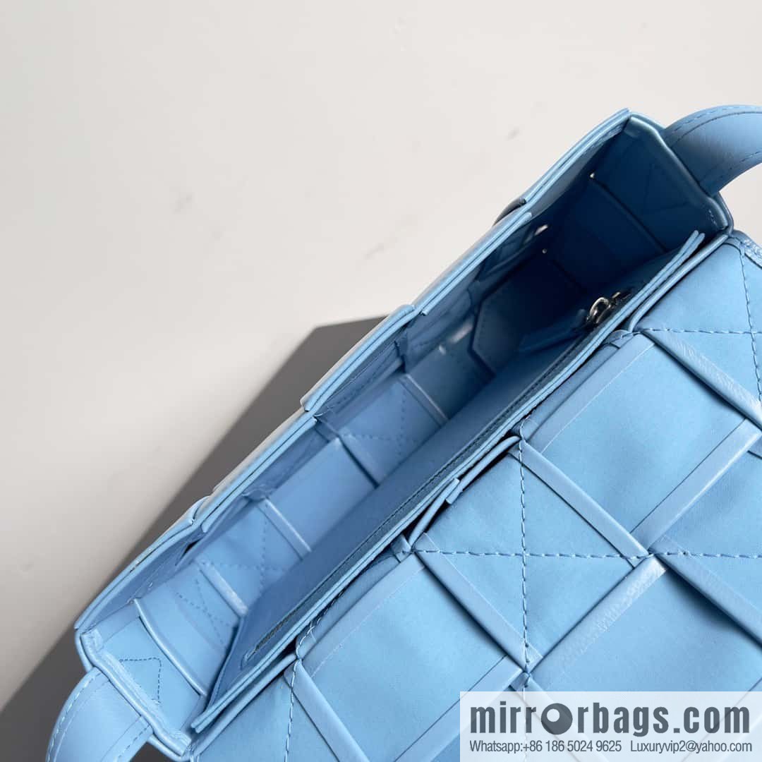 Top end: Bottega Veneta Cassette/Pillow Bag Model: 667298 Hurricane Blue